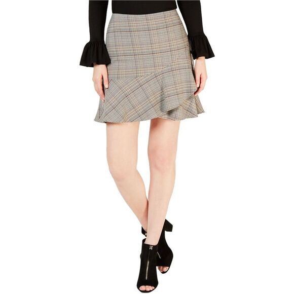 Trina Turk Womens Plaid Mini Skirt, Multicoloured, NWT